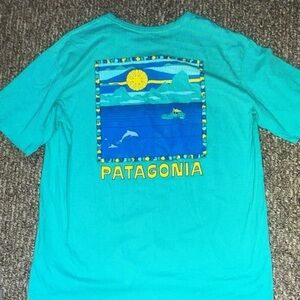Patagonia Teal Graphic T-Shirt